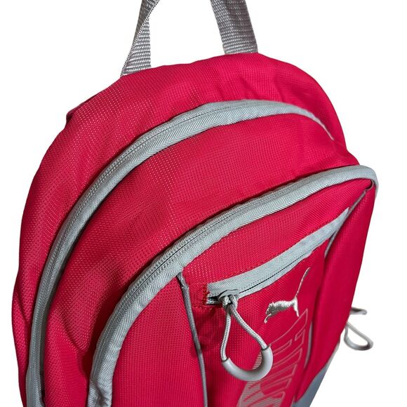 PUMA Deck Pink Light Grey Laptop Tablet Backpack With Multiple Compartments - Picture 6 of 9